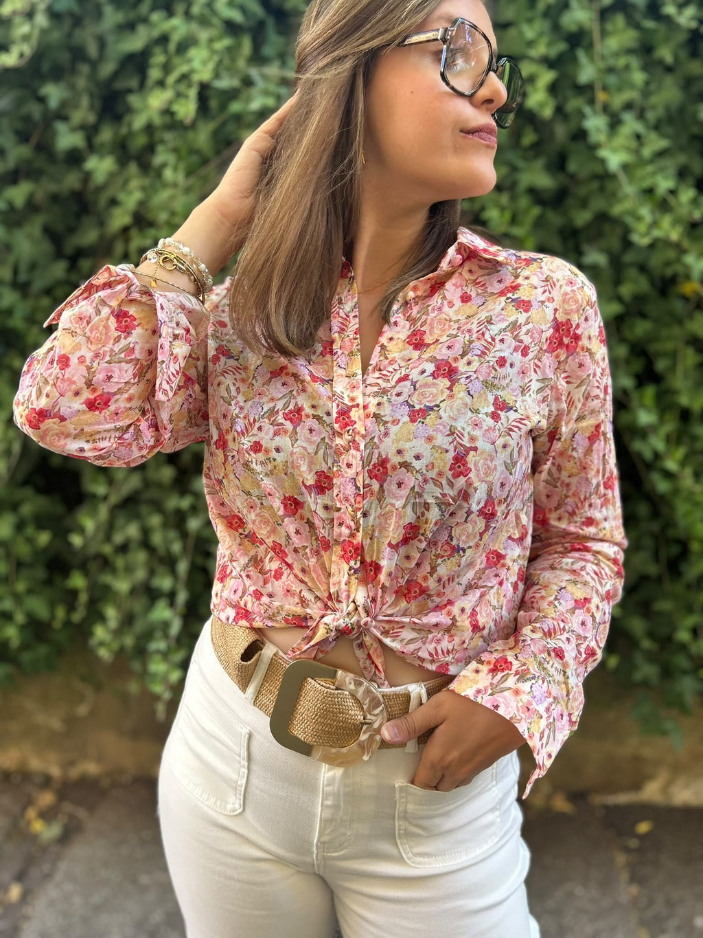 Chemise fluide à imprimé floral