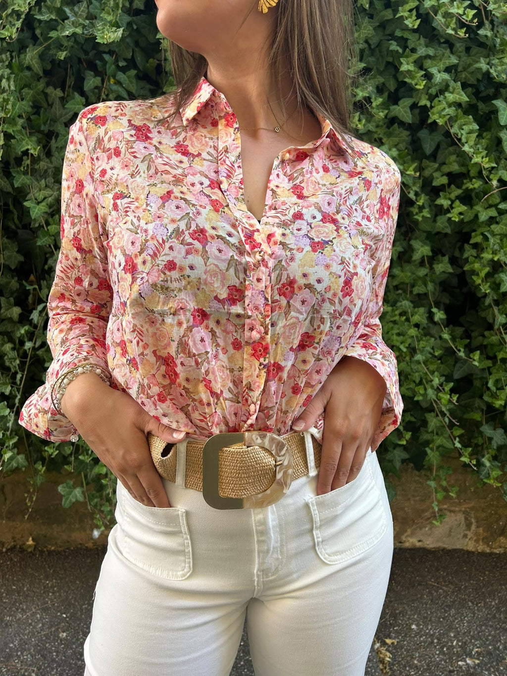 Chemise fluide à imprimé floral