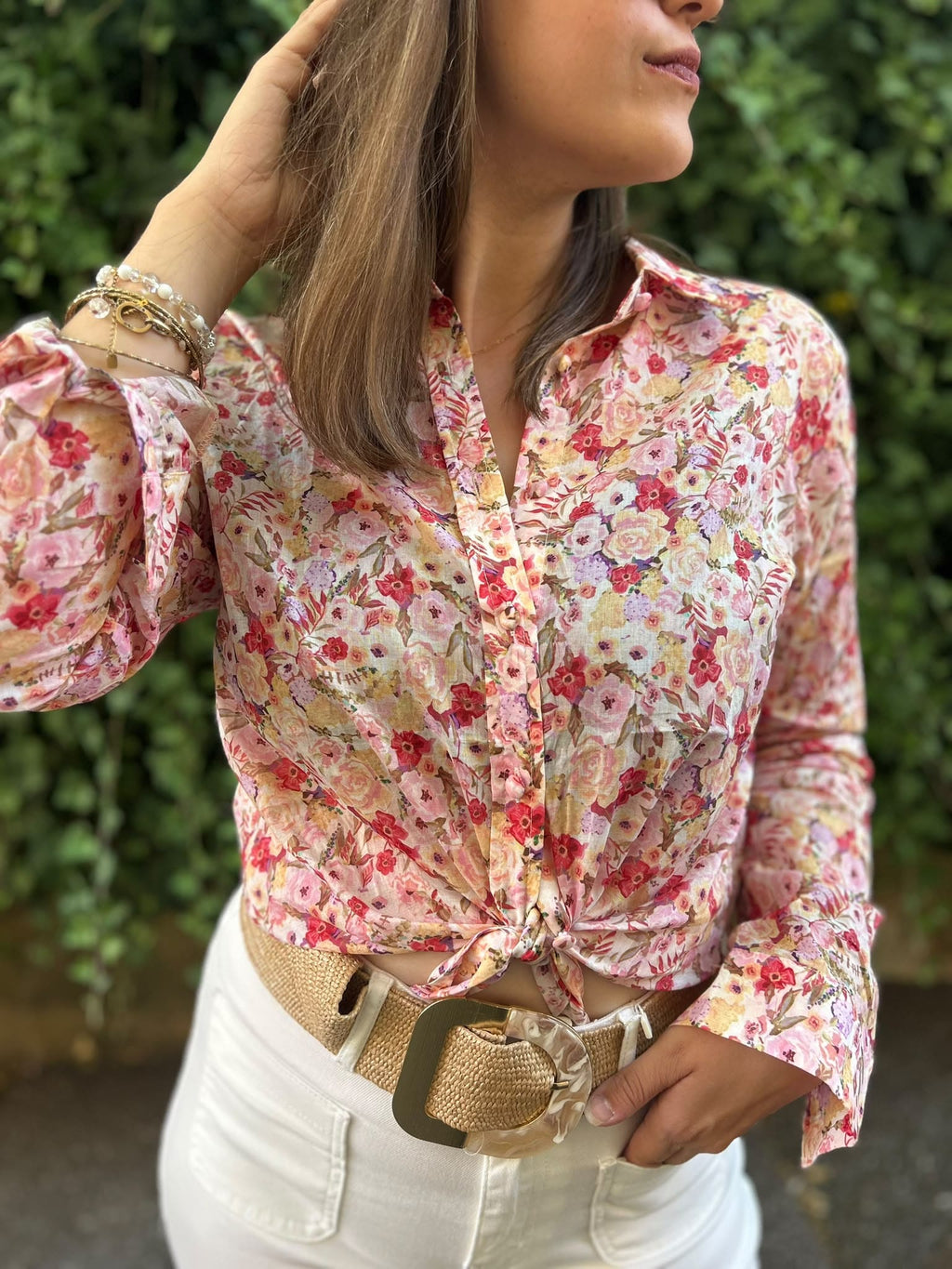 Chemise fluide à imprimé floral