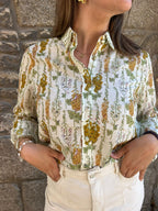 Chemise imprimé floral champêtre