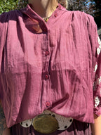 Blouse bohème broderies florales