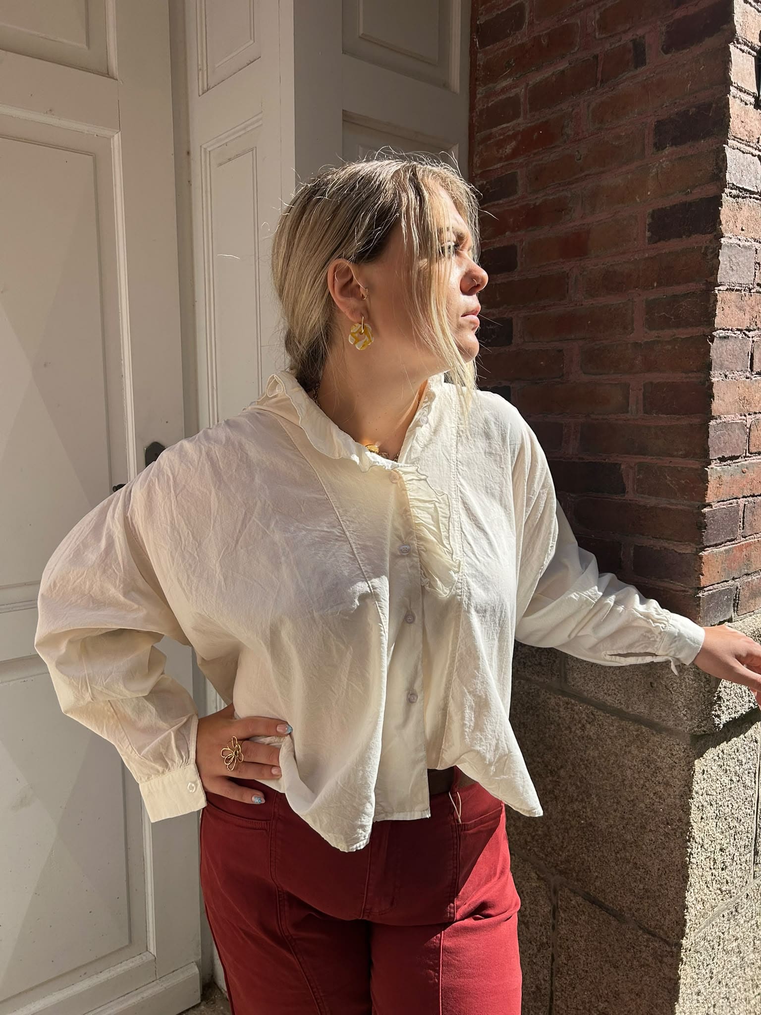 chemise à volants