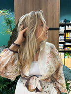 Chemise fluide imprimé végétal aquarelle