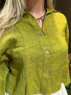 Chemise courte en lin