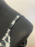 Débardeur satiné torsadé léopard gris - GNK : Taille Unique (P0726-47)