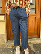 Jean cargo oversize élastiqué