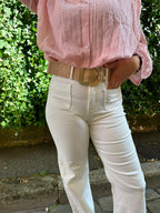Jean blanc évasé