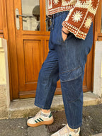 Jean cargo oversize élastiqué