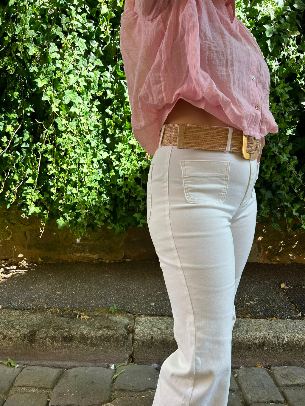 Jean blanc évasé
