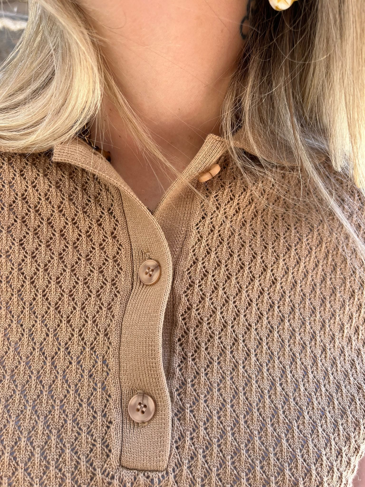 Polo en maille à manches courtes