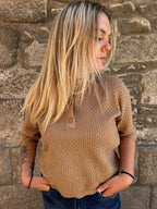 Polo en maille à manches courtes
