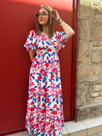 Robe longue champêtre florale