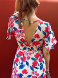 Robe longue champêtre florale