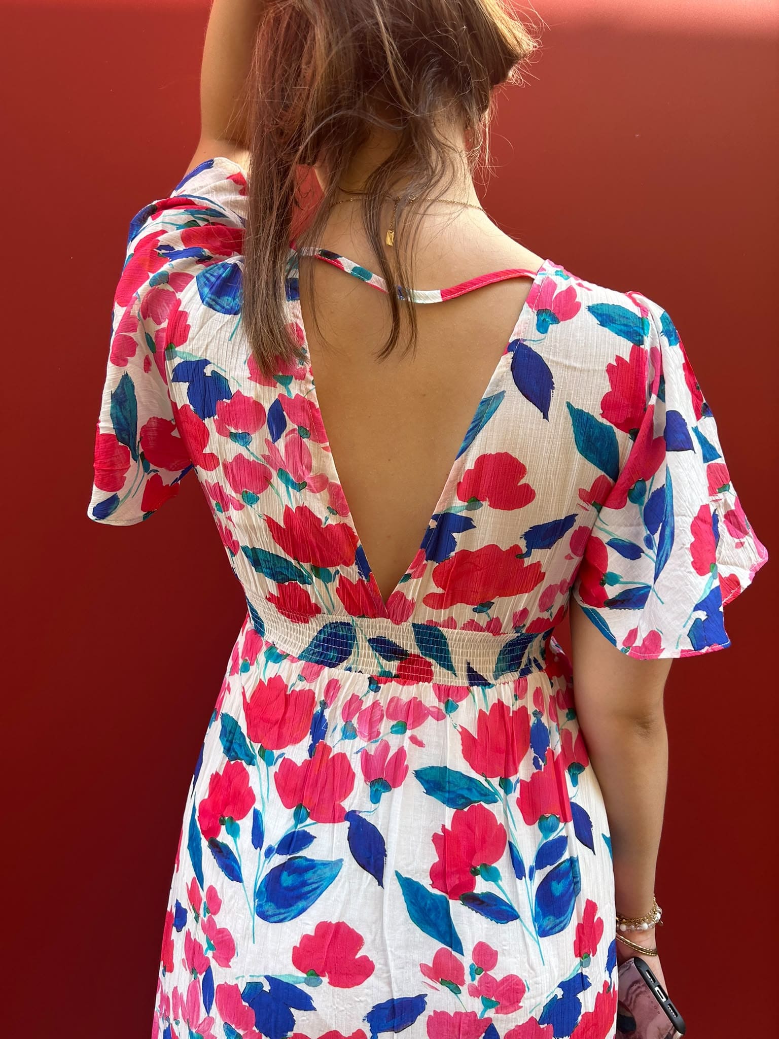 Robe longue champêtre florale