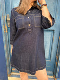 Robe courte en denim