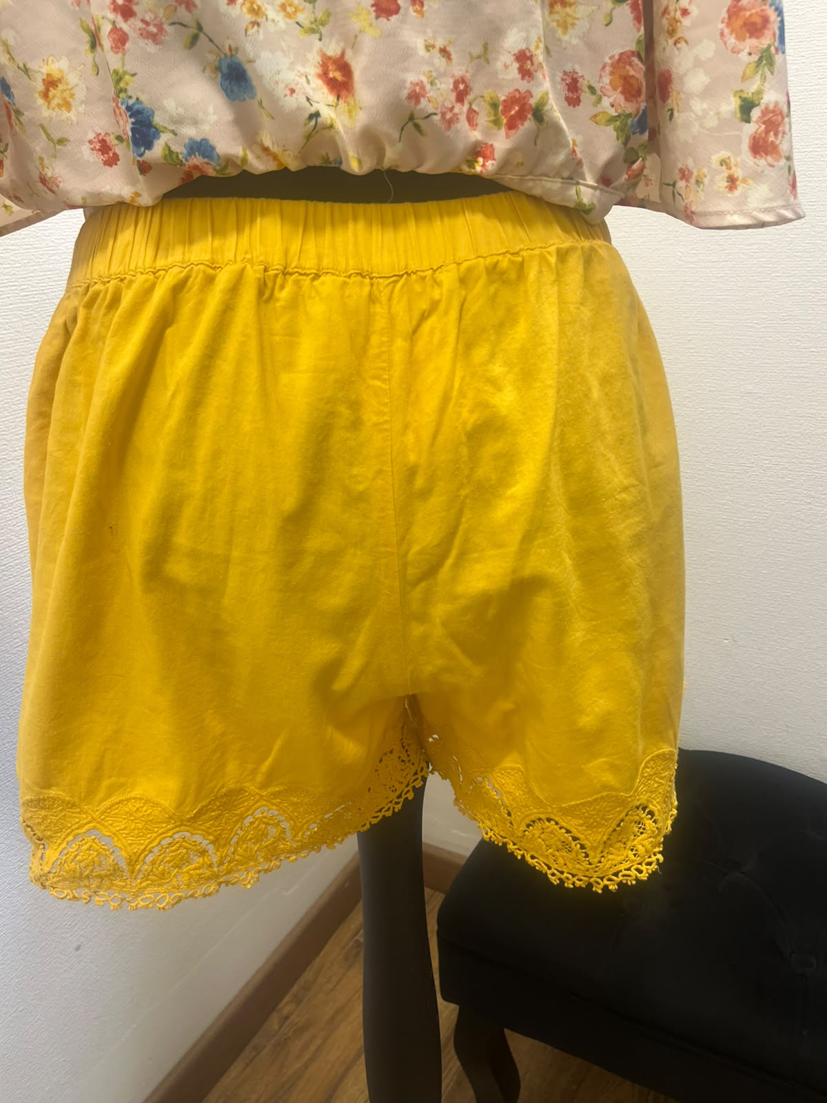 Short fluide finition dentelle - Etam : Taille 44 (P0726-521)