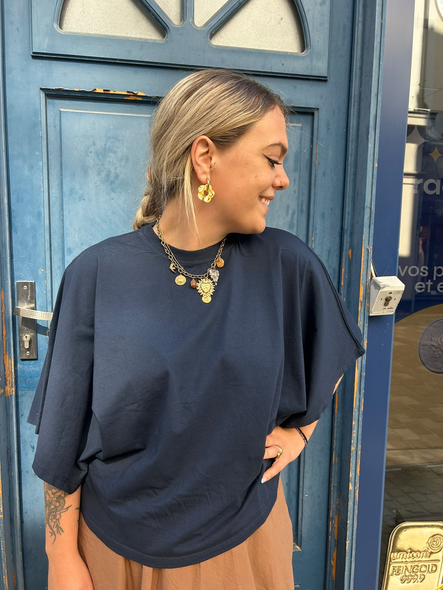 T-shirt oversize manches chauve-souris