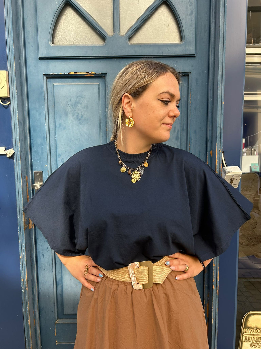 T-shirt oversize manches chauve-souris