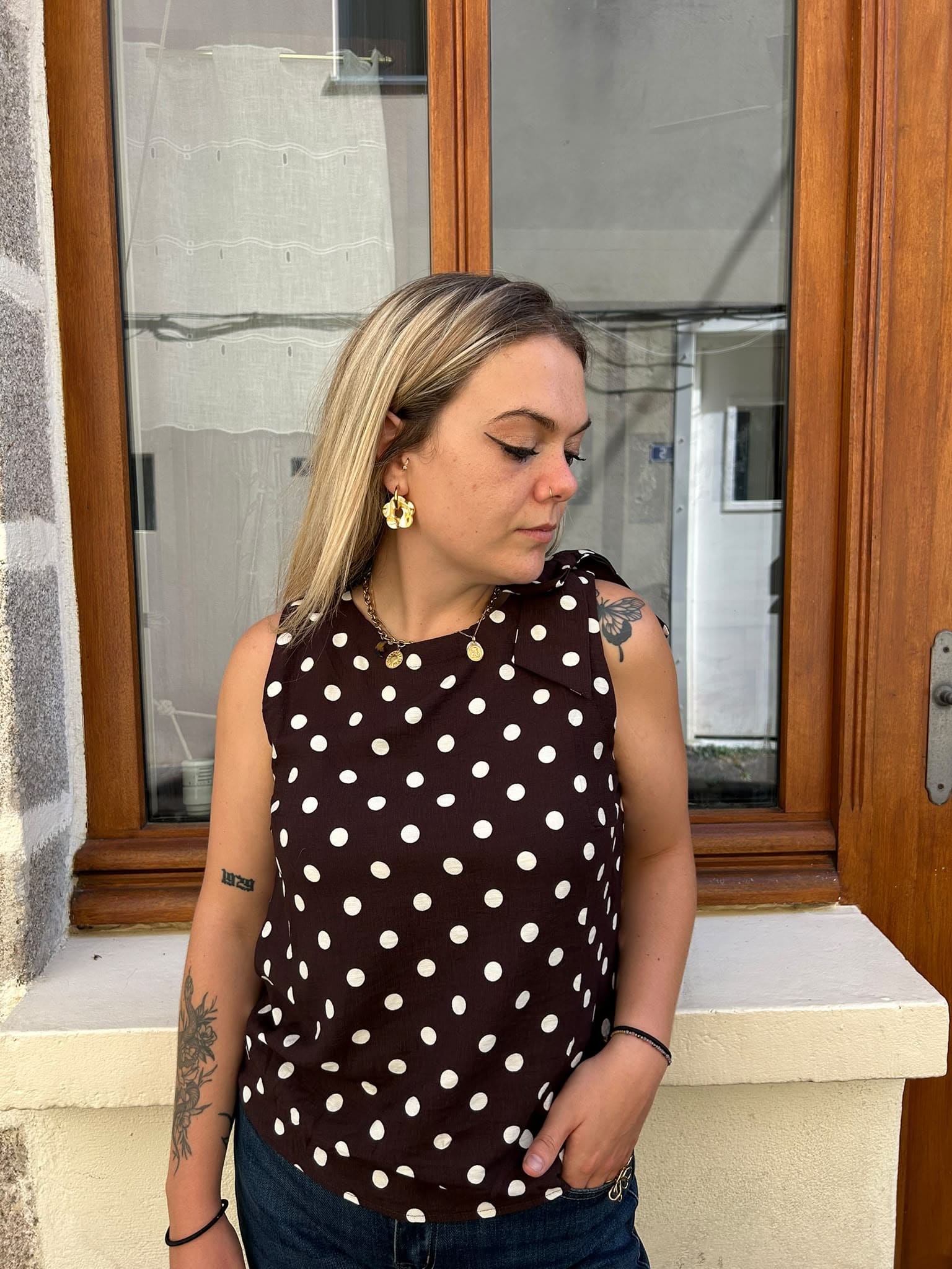 Top à pois